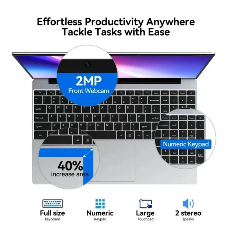 2026 New 15.6' Intel N150 Wind - огляд і ціна Ddr4 Laptop Ram